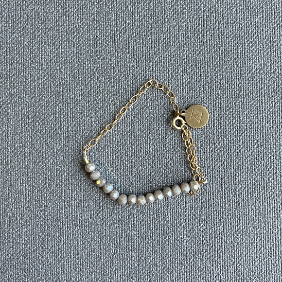 Jewelry - Gold tone and grey bracelet